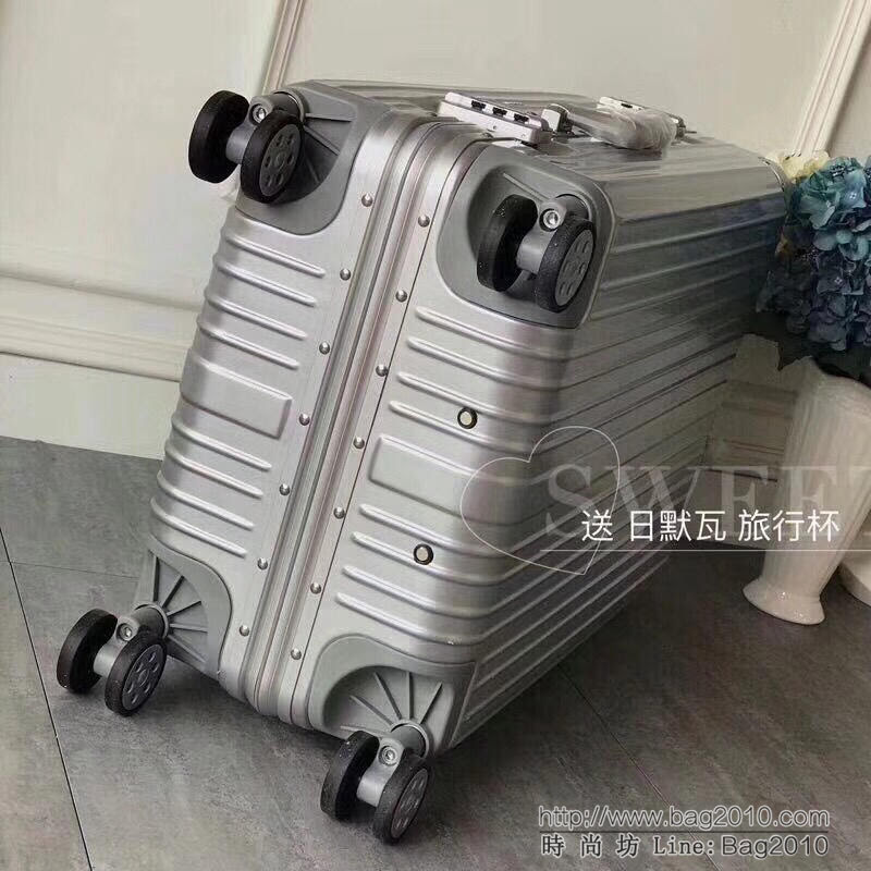 RIMOWA日默瓦 經典款拉杆箱 pc配鋁鎂合金邊框 代工廠生產 靜音萬向輪 無極拉杆拉箱  xbt1075